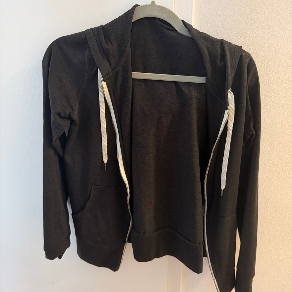 Vuori halo zip up black heather XS